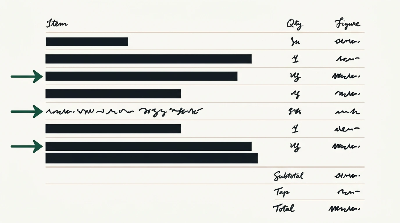 Extrait d’un devis de refonte de site anonymisé, postes détaillés