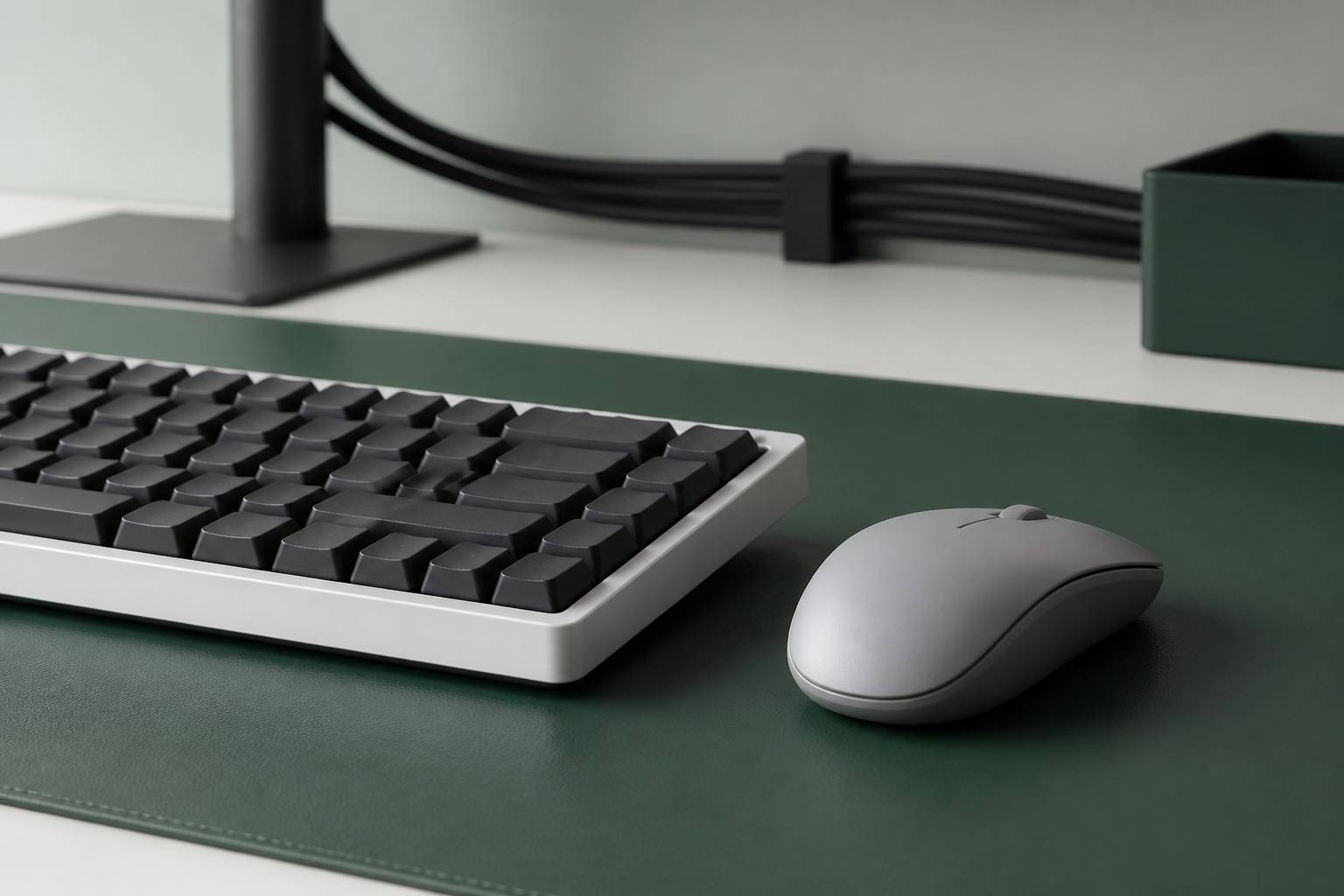 Clavier et souris sans fil neufs sur tapis de bureau