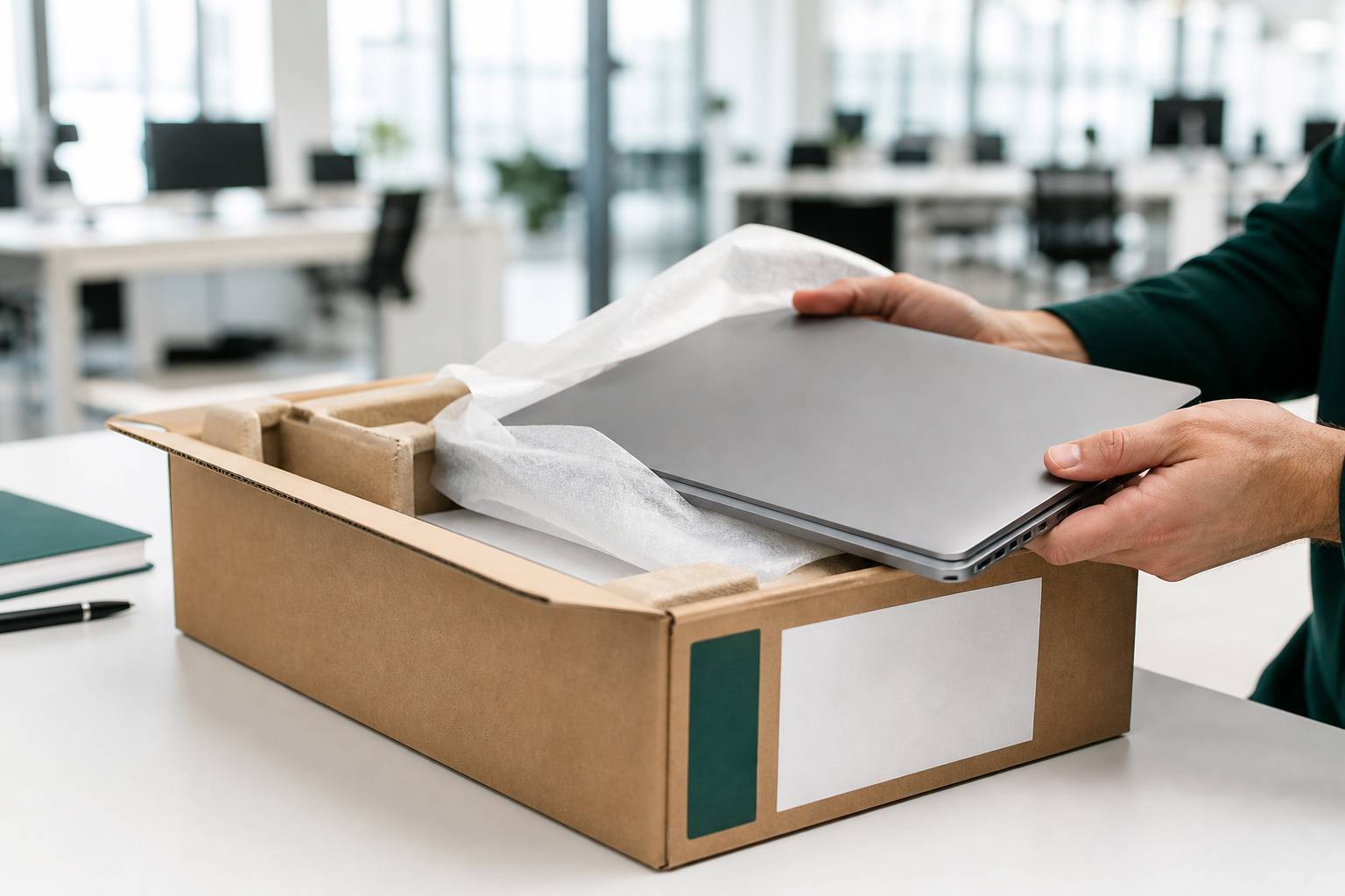 Ordinateur portable neuf sortant de son carton