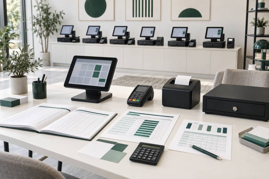 Illustration éditoriale du sujet : Logiciel de caisse conforme : les tarifs de 6 éditeurs relevés